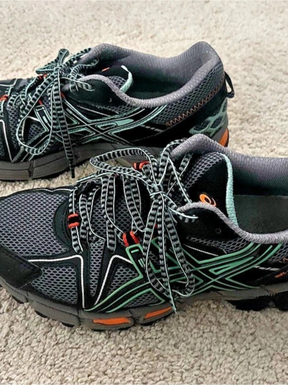 ASICS Gel-Venture 6 Trail Running Shoes Black Green US 8